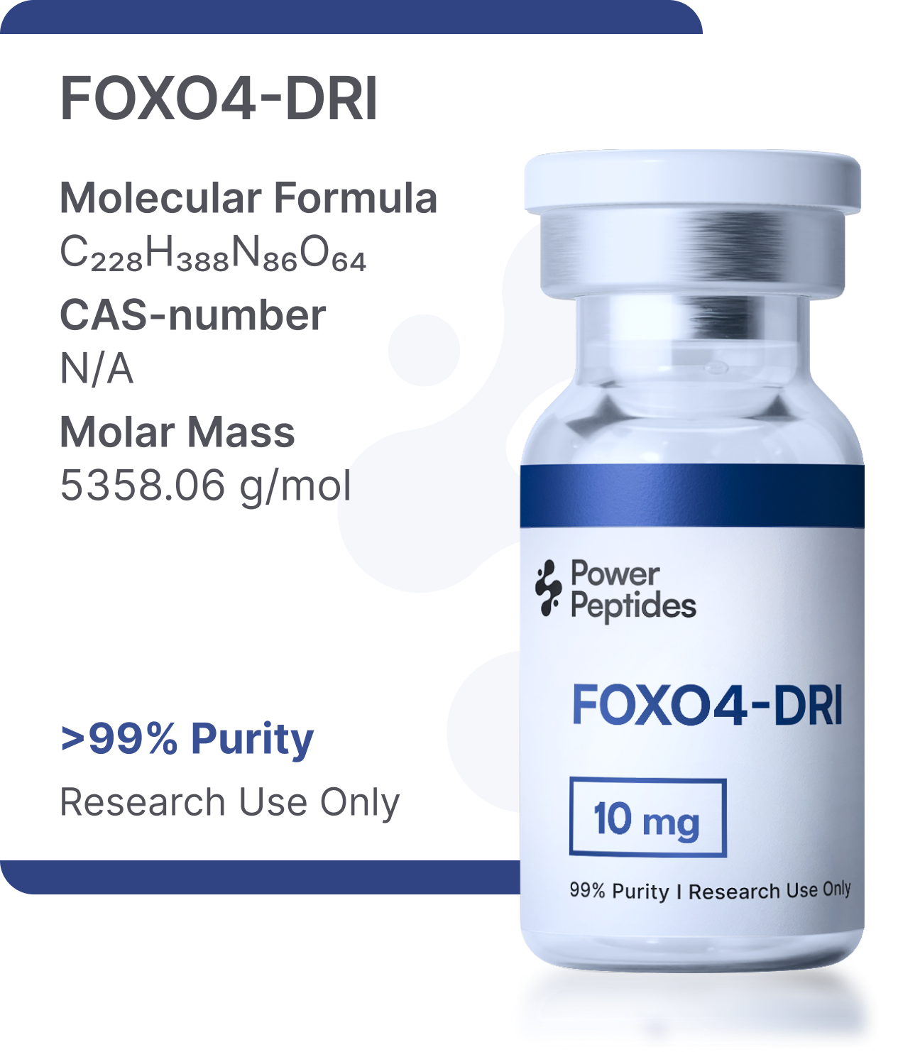 foxo4-dri for sale Buy FOXO4-DRI Peptides (10MG) main image 1