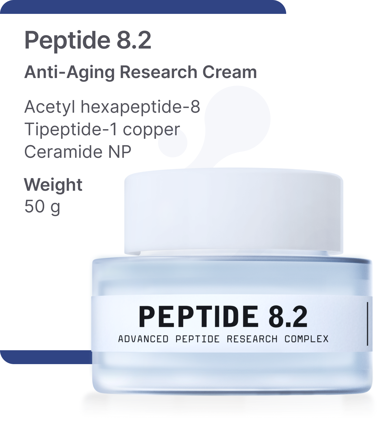 Peptide 8.2 Triple-Complex Face Cream | Hydrating Peptide Formula